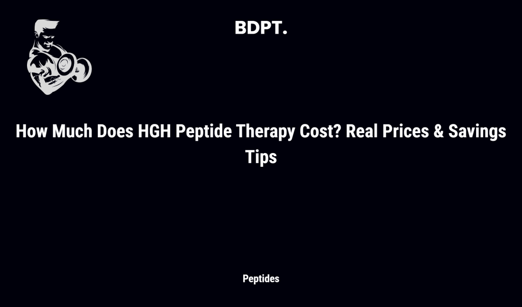 How Much Does Hgh Peptide Therapy Cost? Real Prices & Savings Tips